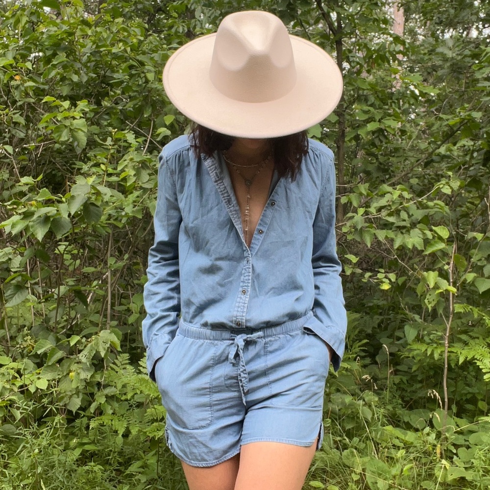 ANN TAYLOR | LOFT denim romper